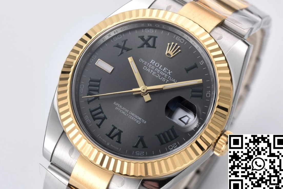 Datejust Clean Grey Wimbledon M126333-0019 Factory Rolex Dial 0224